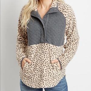 Maurice’s animal print Sherpa size small